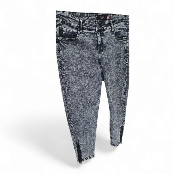 TORRID New Black Stone Washed Plus Size Skinny Ankle Zip Jeans Size 20 - Picture 4 of 16